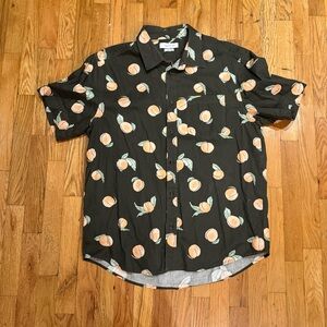 Urban Outfitters Peach Short Sleeve Button Down
